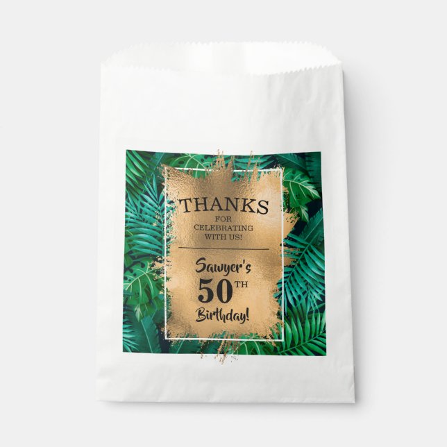 Sachets En Papier Sac préféré aux Plantes tropicaux 50e anniversaire (Devant)