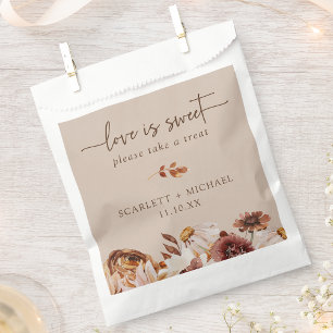 Sachets En Papier Sac rustique d'automne coup de foudre sucré