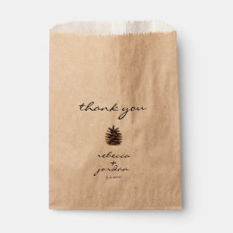 Sachets En Papier Sacs-cadeaux de Merci de pin rustique