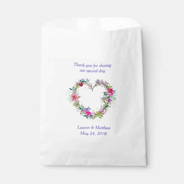 Sachets En Papier Sacs-cadeaux mariage Merci (Devant)
