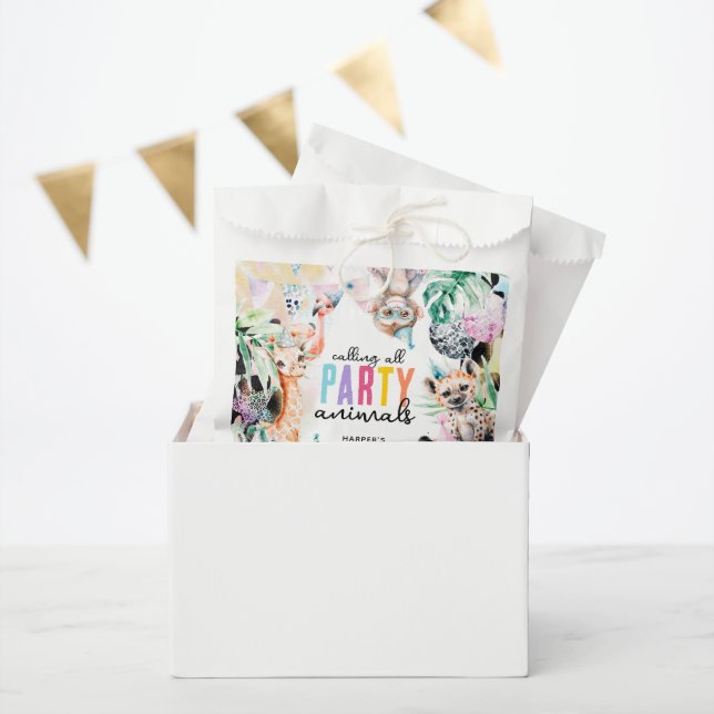 Sachets En Papier Safari appelant tous les animaux de fête Anniversa (Fête)