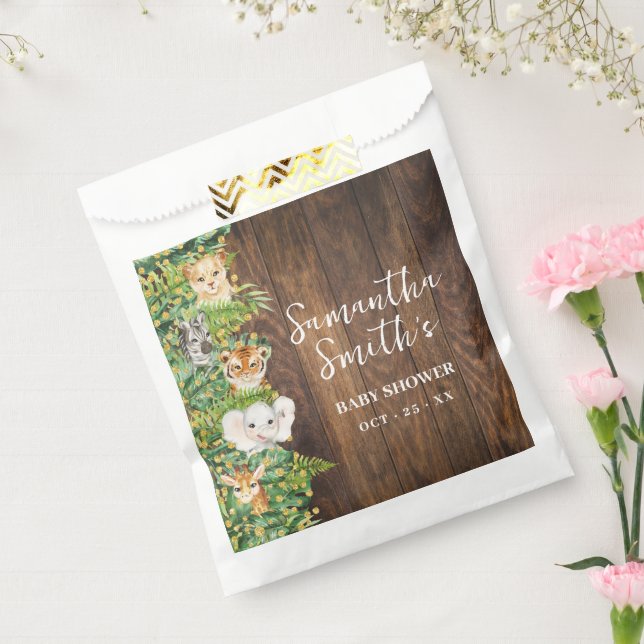 Sachets En Papier Safari Rustic Tropical Baby shower Party Favoriser (Scellé)