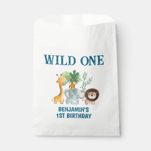 Sachets En Papier Safari Wild One Fête d'anniversaire 1ère année