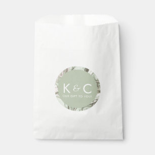 Sachets En Papier Sage Green & Blush Pink Marble Treat Favoriser le
