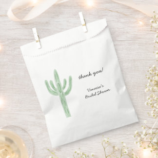 Sachets En Papier Sage Vert Cactus Saguaro Shower de Mariage