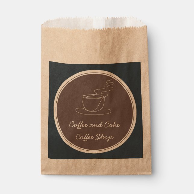 Sachets En Papier Salon de café Coffee & Cake (Devant)