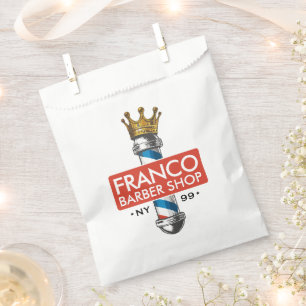 Sachets En Papier Salon de coiffure Barber Hair Shop King Crown Barb