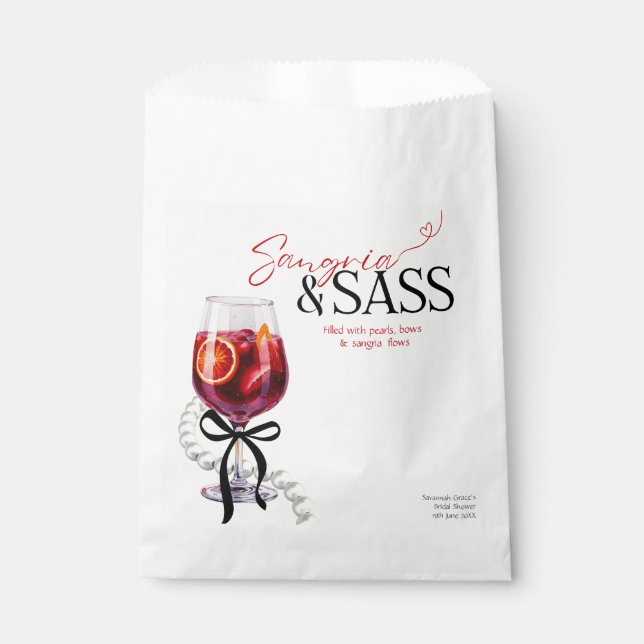 Sachets En Papier Sangria & Sass, Perles, Bows (Devant)