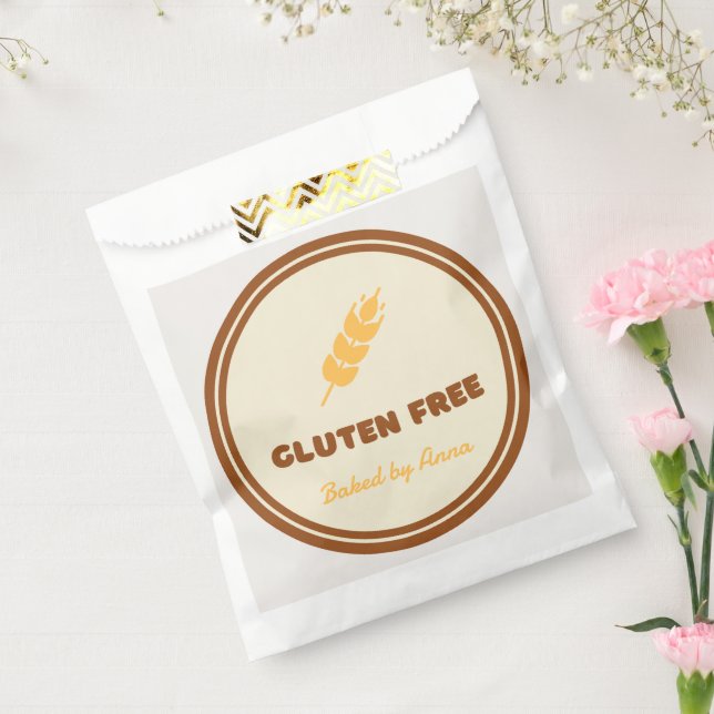 Sachets En Papier Sans Gluten Simple Personnalisé (Scellé)
