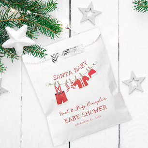 Sachets En Papier Santa Baby Fête de Bébé de Noël