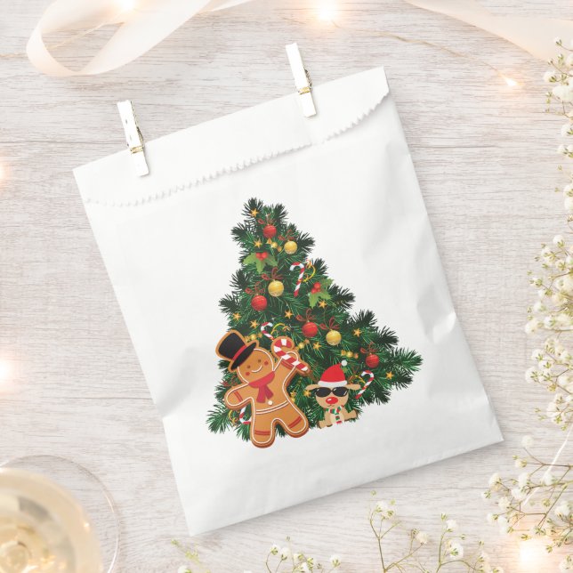 Sachets En Papier Sapin de Noël et décorations  (Coupé)