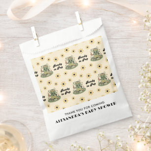 Sachets En Papier Sauge Moderne Groovy Daisy Vert Elle est Prête à é
