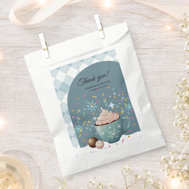 Sachets En Papier Saupoudrer de cacao chaud Baby shower de flocons d (Coupé)