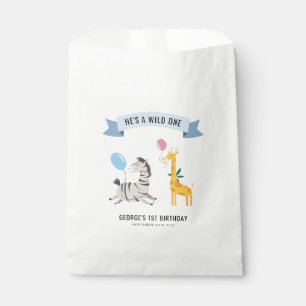 Sachets En Papier Sauvage Fête des Animaux de la Forêt Girafe Zèbre