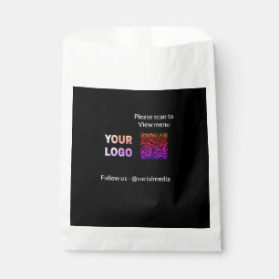 Sachets En Papier Scanner pour afficher le menu restaurant hôtel QR