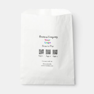 Sachets En Papier Scanner pour payer le logo de l'entreprise code Q
