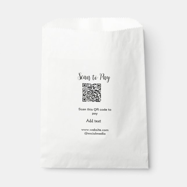 Sachets En Papier Scanner pour payer scanner le code QR ajouter les  (Devant)