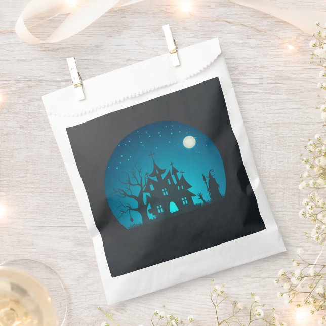 Sachets En Papier Scary and Fun Blue and Black Haunted House (Coupé)