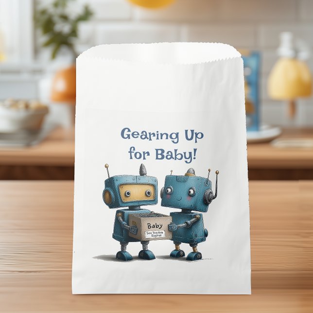 Sachets En Papier Se préparer pour le Baby shower robotique pour béb (Créateur téléchargé)
