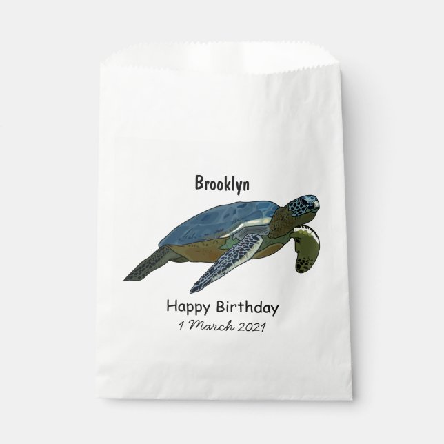 Sachets En Papier Sea turtle cartoon (Devant)