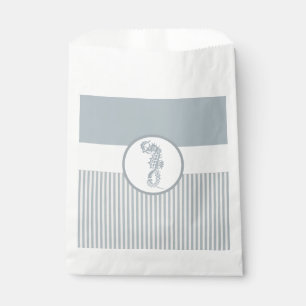 Sachets En Papier Seahorse Bleu Classique Nautique Élégant