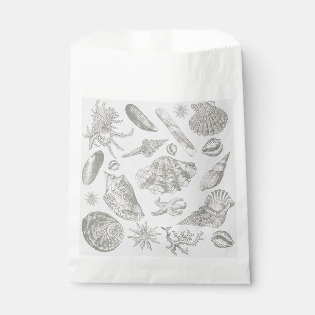 Sachets En Papier Seashell Soft Antique Art Beach Shops (Devant)