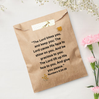 Sachets En Papier Seigneur Bénisse Garde Vos Nombres