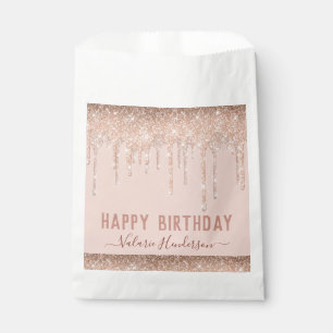 Sachets En Papier Serviettes Joyeux Anniversaire Gouttes de Paillett