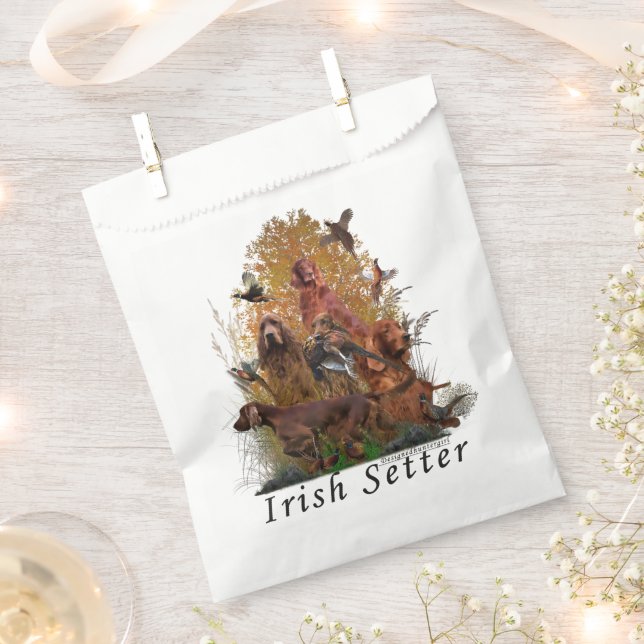 Sachets En Papier Setter irlandais (Coupé)