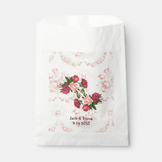 Sachets En Papier Shabby Roses Roses Roses Personnalisées Favoriser 