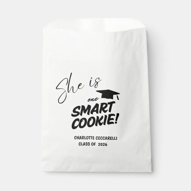 Sachets En Papier SHE is One Smart Cookie Graduation  (Devant)