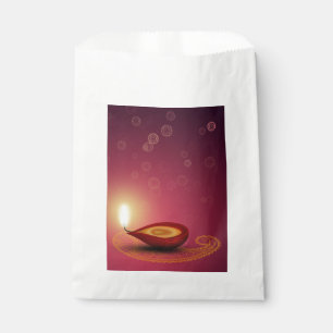 Sachets En Papier Shiny Happy Diwali Diya - Favoriser le sac
