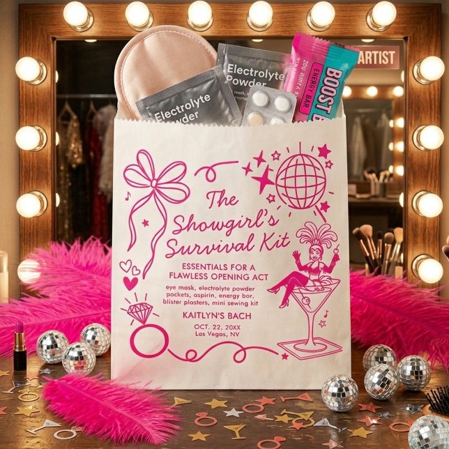 Sachets En Papier Showgirl Era Bachelorette Party Survival Kit (Créateur téléchargé)