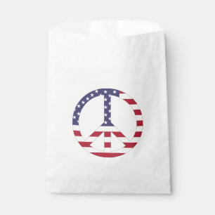 SACHETS EN PAPIER SIGNE DE PAIX DU DRAPEAU AMÉRICAIN