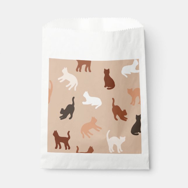 Sachets En Papier Silhouette de chat (Devant)