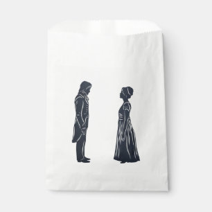 Sachets En Papier Silhouettes de Darcy et Elizabeth