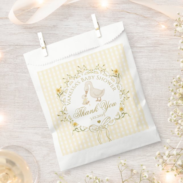 Sachets En Papier Silly Goose Gender neutral Gingham Thank you (Coupé)