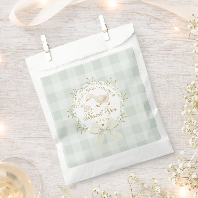 Sachets En Papier Silly Goose Sage Gender Neutral Thank you (Coupé)