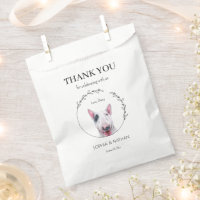 Simple Bull Terrie Mariage de chien Merci Favorise