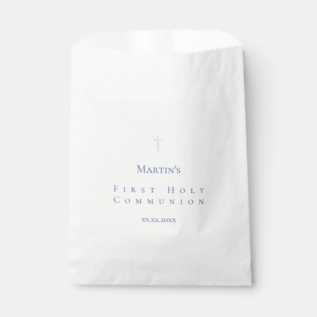 Sachets En Papier simple classique Première sainte communion (Devant)