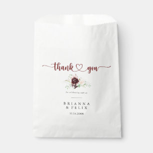 Sachets En Papier Simple couleur classique Merci floral Mariage