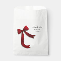 Simple Elegant Minimalist Red Bow