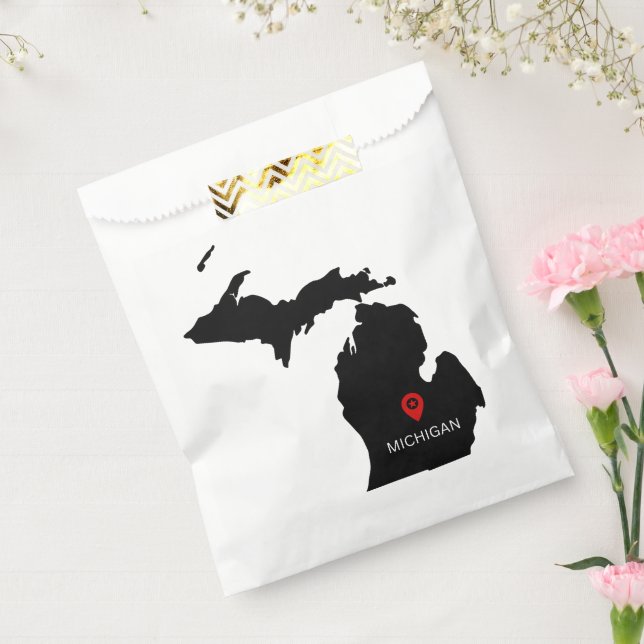 Sachets En Papier Simple Elegant State of Michigan Mariage (Scellé)