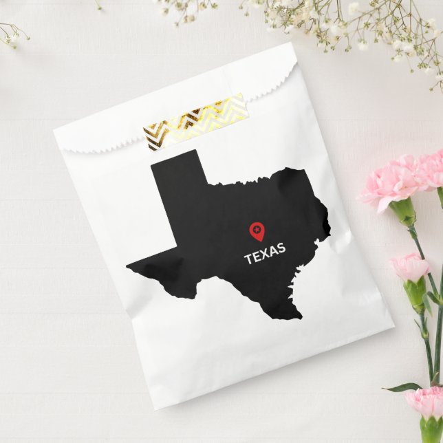 Sachets En Papier Simple Elégant State of Texas Wedding Favor Bag (Scellé)