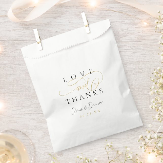 Sachets En Papier Simple mariage de script d'amour et de remerciemen (Coupé)