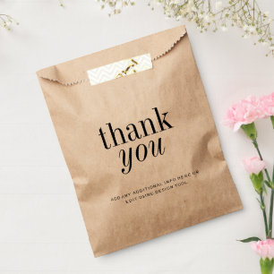 Sachets En Papier Simple Minimal Élégant Merci