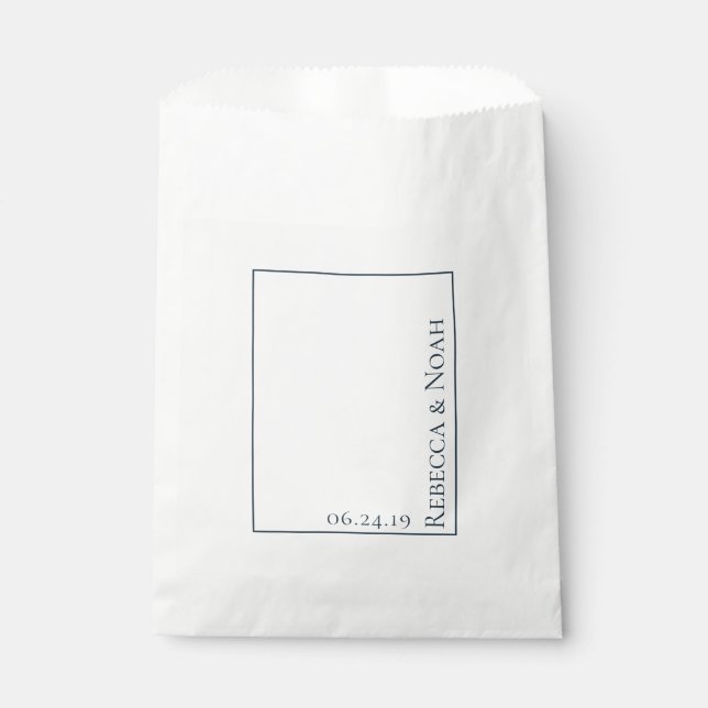 Sachets En Papier Simple minimaliste élégant Mariage texte sous-décl (Devant)