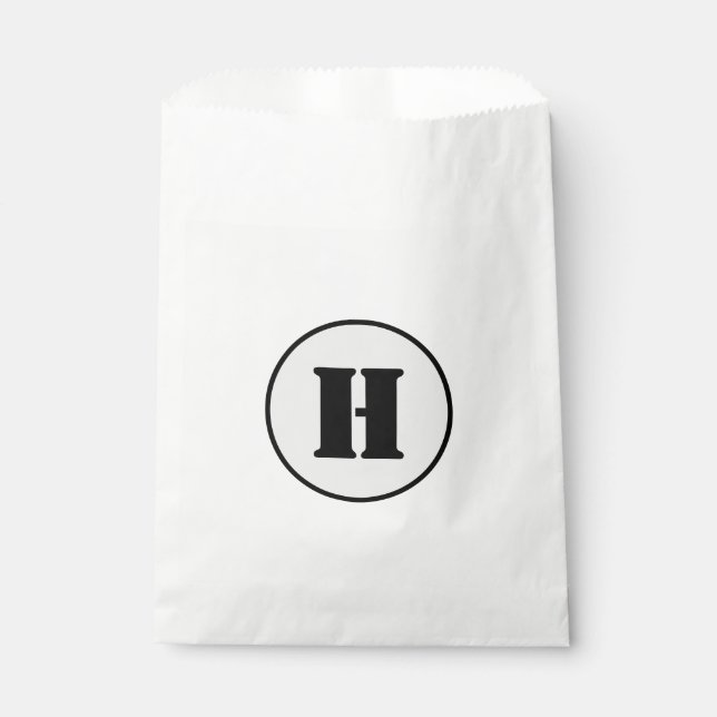 SACHETS EN PAPIER SIMPLE MODERNE MODERNE MONOGRAM ÉLÉGANT CHIC STYLE (Devant)