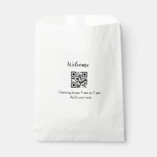 Sachets En Papier Simple ouverture de bienvenue code barre QR ajoute