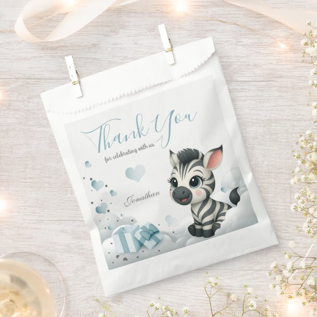 Sachets En Papier Simple petit zèbre mignon  (Coupé)